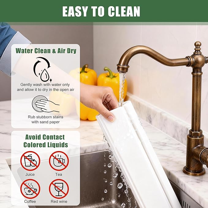 Large Stone Drying Mat for Kitchen Counter, 24"×16", Foldable Super Absorbent Stone Dish Drying Mat for Tableware, Bottles and Cups, Non Slip Diatomaceous drying matt kitchen counter (White)