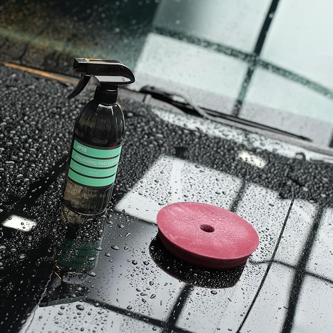 Microfiber Towel and Wool,Foam Pad Cleaner, SPAT 16oz 500ml Microfiber and Foam Pad Cleaner, Removes Polish, Wax, and Sealant Residue, Restores Your Car Cleaning Cloths' Effectiveness -CL021