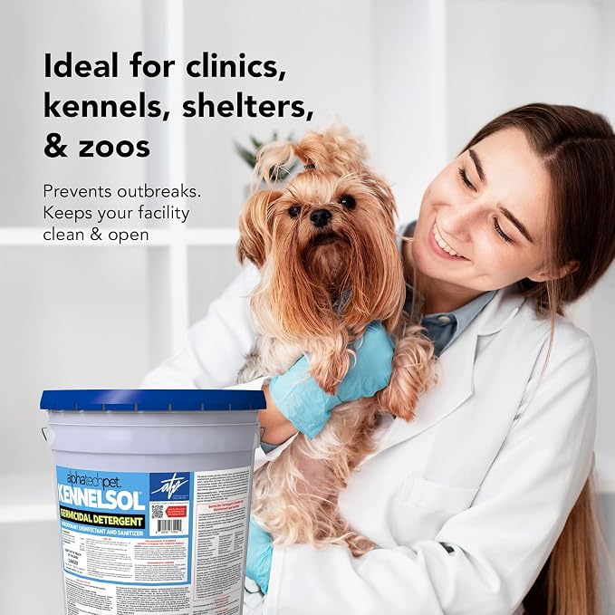 KennelSol Dog Crate Cleaner & Disinfectant for Kennels, Cages, Floors, Litter Boxes & Hard Surfaces | EPA-Registered, Kills Bacteria & Viruses, Parvo Disinfectant | 640 Fl Oz
