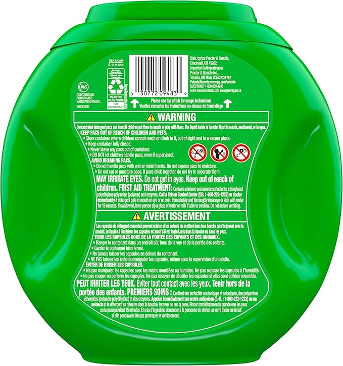 Gain Flings Liquid Washing Detergent Pods, Now with Odor Defense + Color Guard, Waterfall Delight Scent, 4-In-1 liquid laundry detergent pacs, clean & fresh, 76 Count (Packaging May Vary)