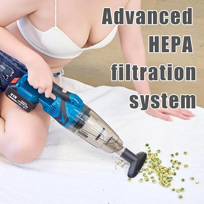 Cordless Vacuum Cleaner Compatible with Makita Battery,Wireless Handheld Vacuum Cleaner for Home, Boat, Workshop, Pet Hair, Furniture Cleaning(Tool Only No Battery)