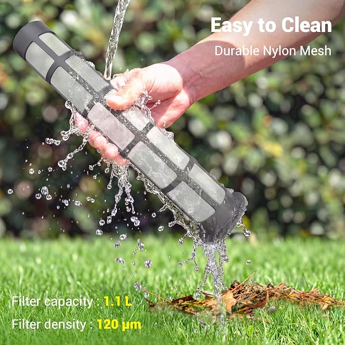 Spa Vacuum for Hot Tub, Cordless Pool Vacuum for Above Ground Pool, Lightweight Handheld Pool Cleaner with 2 Brush Heads, Rechargeable Stick Spa Cleaner (Blue)