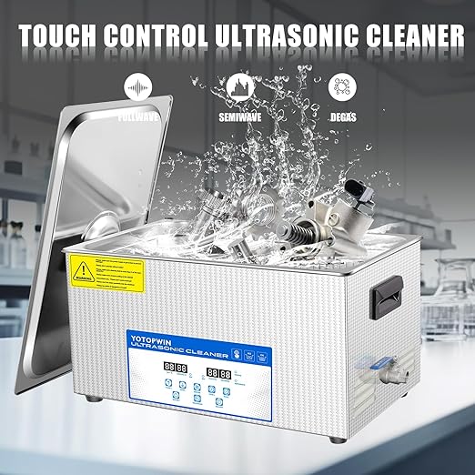 Professional 22L Ultrasonic Cleaner Ultra Sonic Part Cleaner 110V 480W Digital Ultrasonic Carburetor Cleaning Machine for Bulk jewelries Eyeglasses Watches Circuit Boards Lab Tools Auto Parts