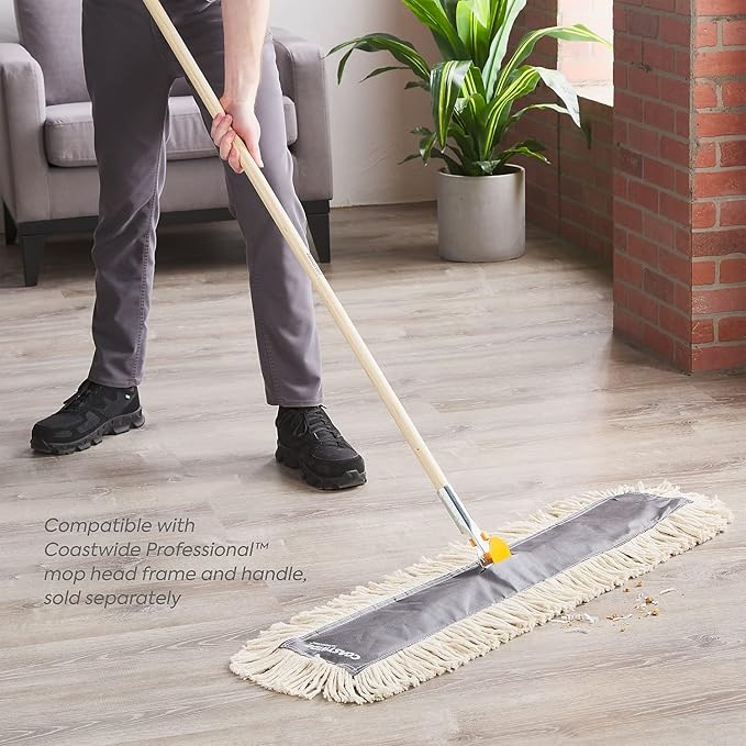 Coastwide Professional Economy Dust Mop Head, Cotton, 36" x 5", White