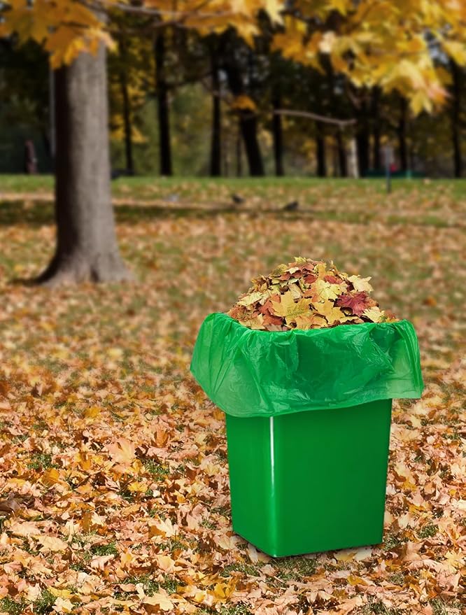 UMT Plastar 400 Count Compostable Trash Bags 10-12 Gallon, 24 x 24 Inch Biodegradable Kitchen Garbage Bags 15 Micron, Green Eco Friendly Small Trash Bags for Home, Office & Bathroom