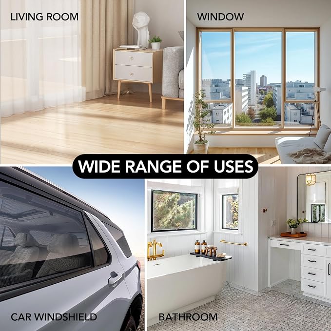 Shower Squeegee for Glass Doors, Telescopic Window Cleaner Tool | 15-51" Squeegee for Shower Glass, Squeegee for Window Cleaning with Long Handle for Tile Walls, Sliding Door, Car Windshield