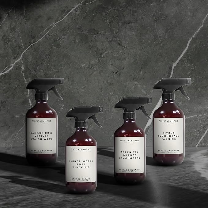 ENVIRONMENT Inspired by Designer Perfume IM L'Eau Surface Cleaner, 16oz Luxury Surface Cleaner (Rosewater | Peony Water | Washed Woods) Home Essentials, Scented Cleaning Products, Vegan & Cruelty-Free