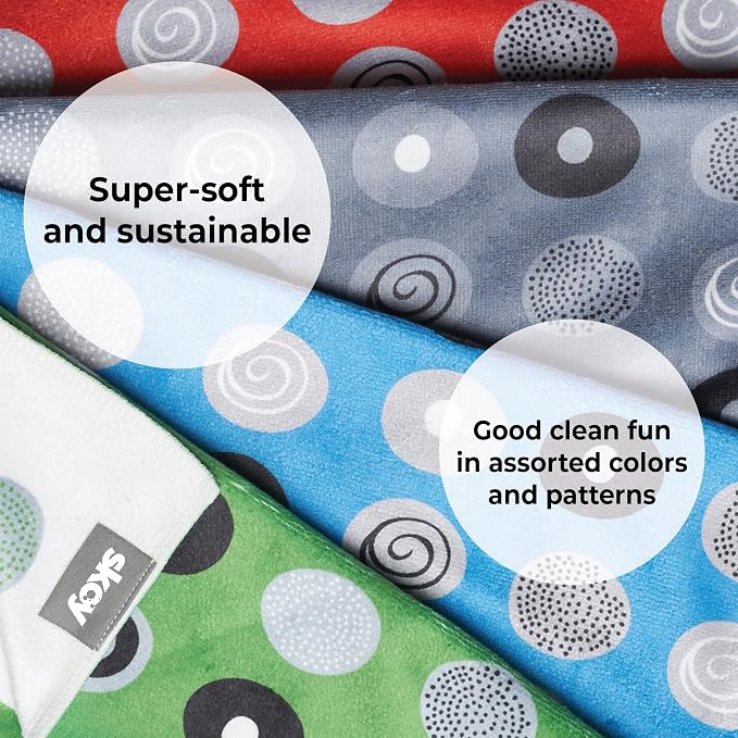 Skoy Kitchen Towel, Pack of 1 for Everyday Use, 100% Recycled Polyester Towel with Reversible Design, 18" X 24", Gray and Dark Gray