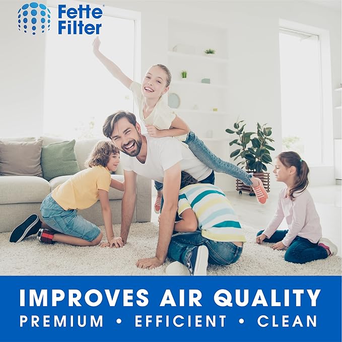 Fette Filter - 3 Pack of Filter Replacements Compatible with NUWAVE OxyPure Large Area Smart Air Cleaner Purifier Models 47001, 47002, 47003, 47004, 47005, and 47006, Activated Carbon + HEPA Combo (3)