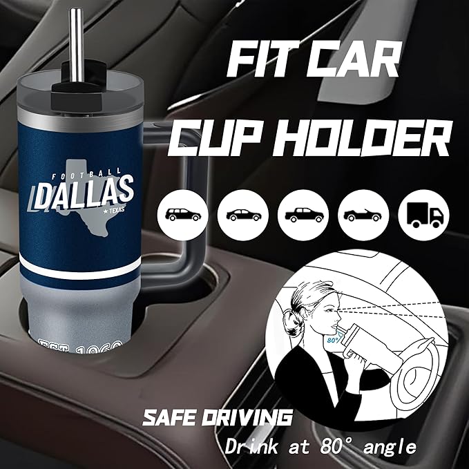 Tumbler 30oz Straight Skinny Portable Handle Car Cups With Anti slip Sleeve Straw Dust Cover, Sports Travel, Stainless Steel Insulated Gifts for Men Women Fans