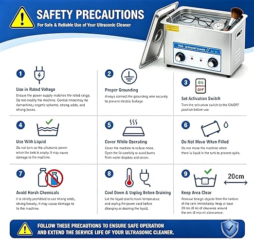 3L Ultrasonic Cleaner with Timer & Heater, Professional Ultrasonic Parts Cleaner, Knob Control Ultrasonic Cleaning Machine for Glasses Watch Jewelry Denture Dental Irrigator Parts Tools Circuit Board