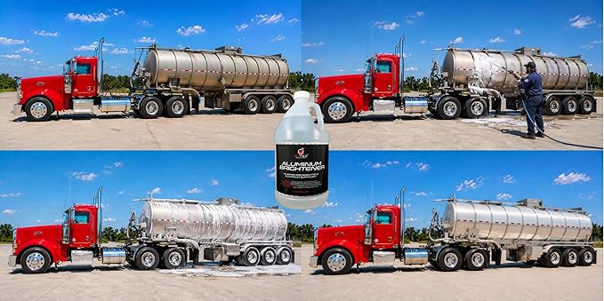 M-Tec Aluminum Brightener Concentrate, Heavy-Duty Aluminum Cleaner for Trailers, Wheels, Tanks & Boats, 1 Gallon Concentrate