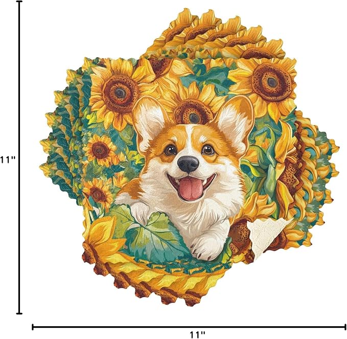 Yellow Sunflowers and Corgi Dogs Kitchen Towels Dish Cloths Set of 6 Microfiber Cleaning Cloths for Cars Super Absorbent Machine