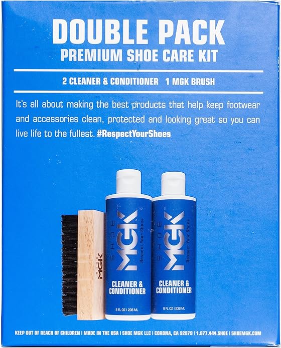Shoe MGK Double Pack XL Shoe Cleaning Bundle for Everyday White, Athletic & Leather Shoes