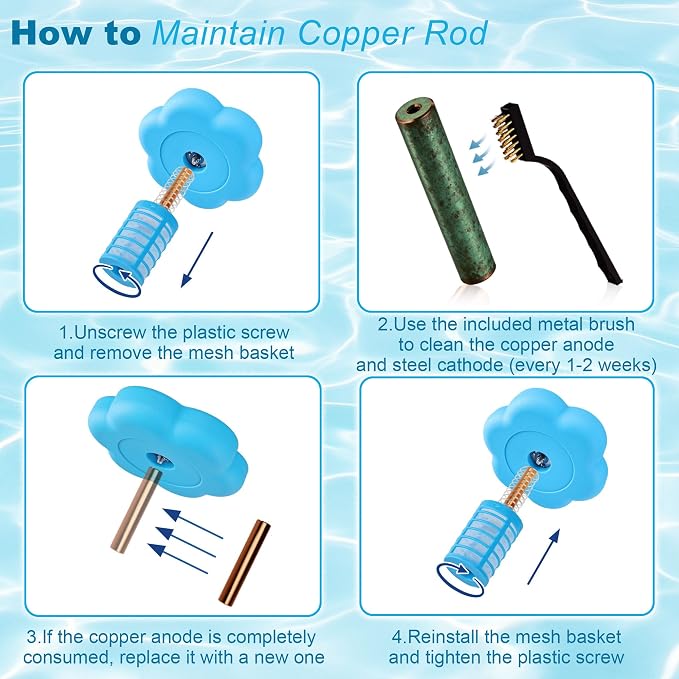 Toodour Solar Pool Ionizer - Upgraded Floating Solar Pool Ionizer for Above Ground Pool Cleaner, Up to 45,000 Gallons Durable Pool Cleaning Equipment Easy Pool Maintenance for Swimming Pools
