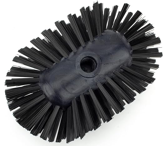 SPARTA Tank and Kettle Scrub Brush Heavy-Duty Tile Brush, Color-Coded and Handle Compatible (Sold Separately) for Optimal Access In Spacious Containers, Plastic, 5.25 X 7.5 Inches, Black