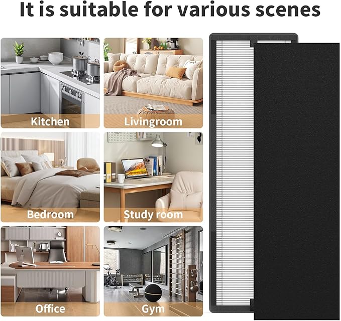 2 Packs True HEPA Replacement Filters Compatible with Eureka NEA120 and Toshiba CAF-W36USW Air Cleaner Purifier, 2packs True HEPA filters (NEA-F1) and 4 packs Carbon Filter (NEA-C1)