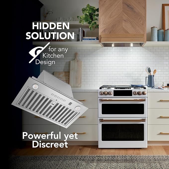 Broan NuTone® 21-Inch Custom Range Hood Power Pack Insert, w/SmartSense® Auto Operation & Voice Control, Stainless Steel