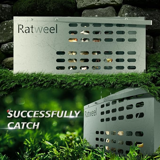 Humane Rat Trap Live Mouse Trap Indoor Catch and Release Animal Cage Multi Large Bait (1 Pack)