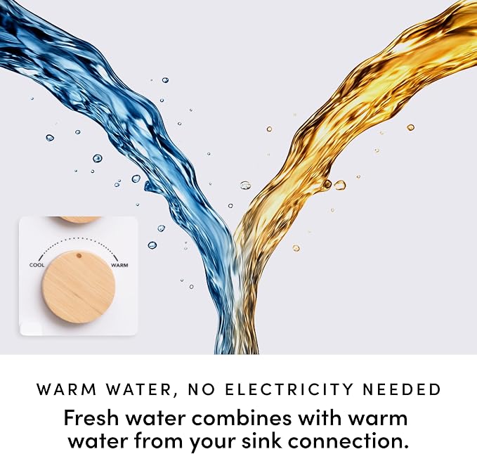TUSHY Spa Warm Water Bidet Attachment for Toilet. Universal Fit, Easy Install (Requires Sink Access for Optional Temperature Control) Self Cleaning, Adjustable Pressure, Angle Control, Bamboo