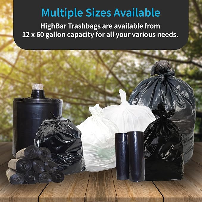Heavy Duty Contractor Bags, 42 Gallon, 32.75" X 47" - 3 MIL Thick Large Black Industrial Garbage Trashbags (No Ears) for Construction and Commercial use (No Ties)