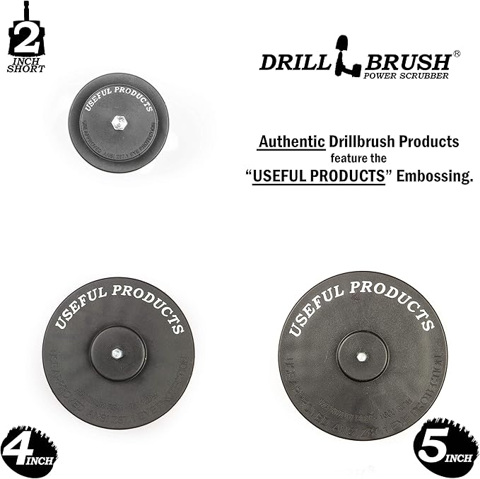Car Accessories - Drill Brush Attachment for Washing, Wheels, Mats, Detailing - Carpet and Upholstery Cleaner - Boat and Kayak Hull Accessories - Glass and Fiberglass Cleaner