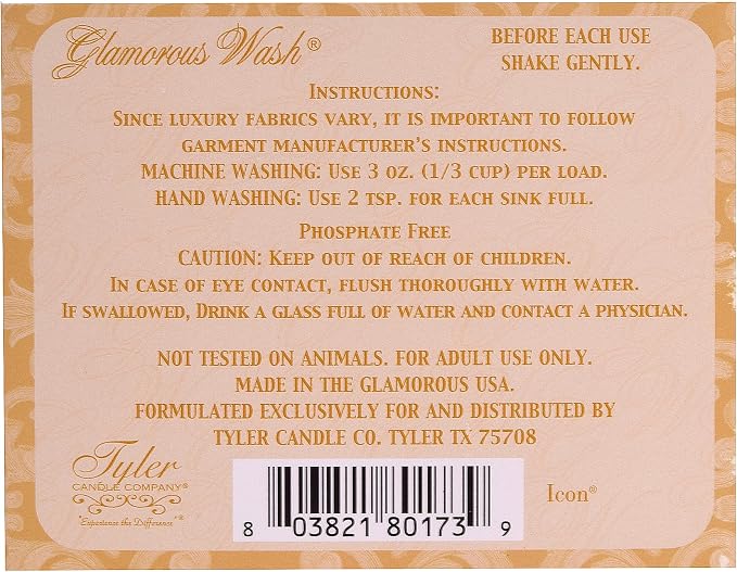Tyler Candle Icon Glamorous Wash 16 oz Fine Laundry Detergent (1)