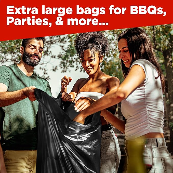 Toughbag 40-45 Gallon Trash Bags Heavy Duty (100 Count) - 39, 40, 42, 44 Gallon Trash Bags for Contractors, Commercial, Home, Kitchen - Made in USA