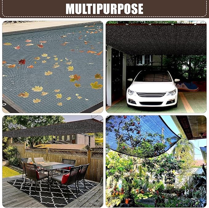20x40FT Pool Leaf Net Cover Rectangle Swimming Net Covers Fine Mesh Pool Screen Cover with Reinforcement Edge for Above Ground Thicken Leaf Netting for Pools,Patio, Garden,Parking Sheds