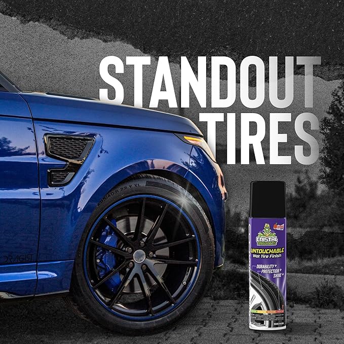 Untouchable Tire Shine Spray (6 Pack) – Citrus Scent, Wet Look Tire Shine, No Sling, Long Lasting Car Tire Shine, No Touch Application
