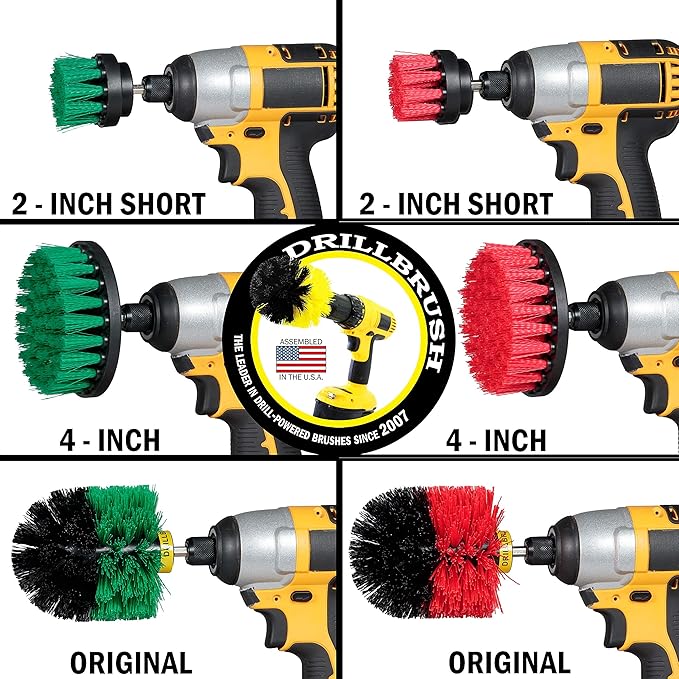 These Bundled Medium Stiffness and Heavy-Duty Stiff Brushes Will Handle Any Mess with Ease! Get Two 3piece Kits Now with This Bundle