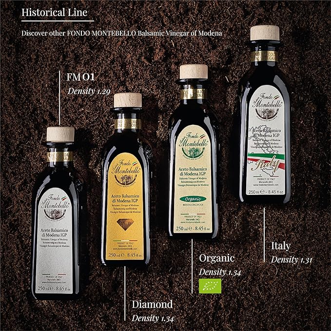 Balsamic Vinegar of Modena 8.45 fl.oz. (250ml), IGP-Certified Dense Balsamic Vinegar with a Bold, Sweet-and-Sour Taste - Product from Italy