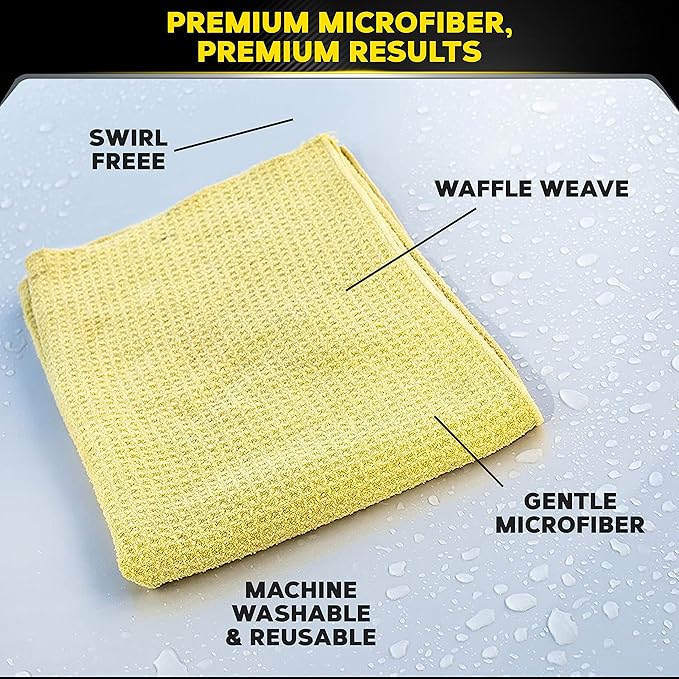 Bucket Boss Auto Wash Organizer for 5 Gallon Bucket - Fast-Drying, Black, AB30060 & Meguiar's Water Magnet Microfiber Premium Car Drying Towel - Super Plush