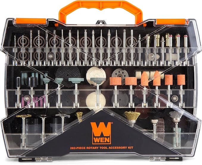 WEN 230282A 282-Piece Rotary Tool Accessory Kit with Carrying Case