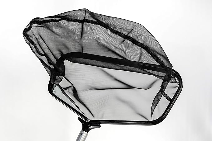 FibroPool Stiff Professional Grade Leaf Rake Skimmer Net, 24" L