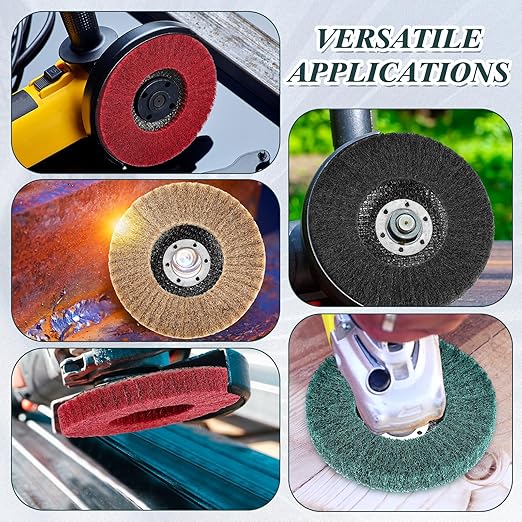 20 Pcs 4.5" x 7/8" Nylon Fiber Flap Disc Polishing Wheel for Angle Grinder 120/180/320/800 Grit Grinder Sanding Disc Polishing Grinding Wheel Scouring Pad Buffing Rust Paint Remover