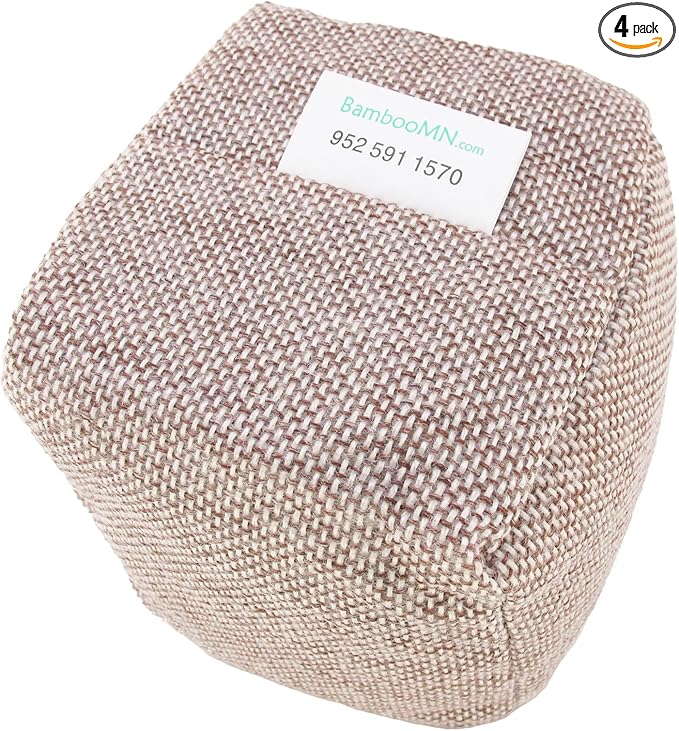 BambooMN Activated Bamboo Charcoal Air Purifier Cube - 800g Hemp - 4 Units
