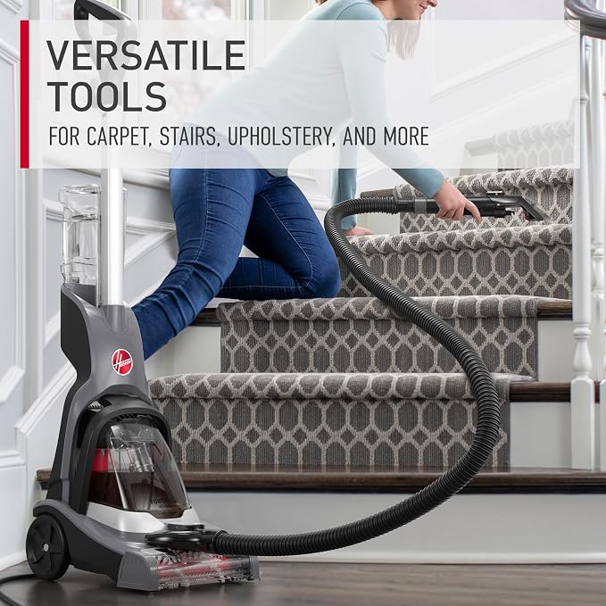 Hoover PowerDash Pet Advanced Compact Carpet Cleaner Machine, FH55050PC + 64 oz Everyday Carpet Cleaner Solution, Deep Cleaning Carpet Shampoo, AH31924