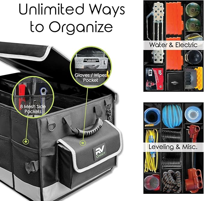 RV Caddy, RV Accessories Organizer, Collapsible, Waterproof and Strong