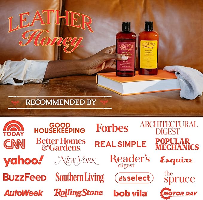 Leather Honey Leather Conditioner, Since 1968. for All Leather Items Including Auto, Furniture, Shoes, Purses and Tack. Non-Toxic and Made in the USA / 8 Fl Oz (Pack of 1)