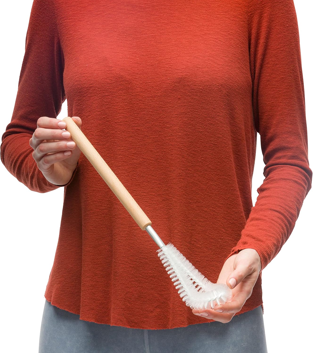 Redecker Urinal Toilet Brush, Oiled Beechwood Handle, 14-3/4-Inches, Made in Germany