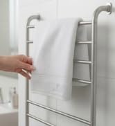 Warmrails Kensington Towel Warmer - Wall Mounted Towel Warmer Rack for Drying Towels and Garments - 39.5-Inch Nickel Finish Frame with 4 Bars - Model HSKS