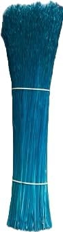 1 Pound Bundle Natural or Dyed/Colored Broomcorn Hurl for Broom Making and Crafting (Blue, 20" 1/2 Pound Bundle)