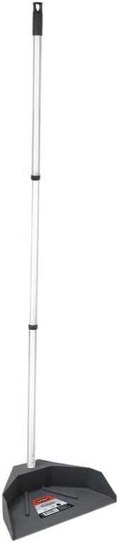 Silicone Dust Pan with Handle Lobby Dustpan with Long Handle Stand Up Dustpan, 48" 3-Part Long Handle, By Superio