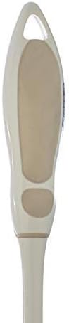 Superio Toilet Brush with Holder, Heavy-Duty Durable Bristles, Long Handle with Comfort Grip, Deep Cleaning Bathroom Toilet Bowl Brush, Beige