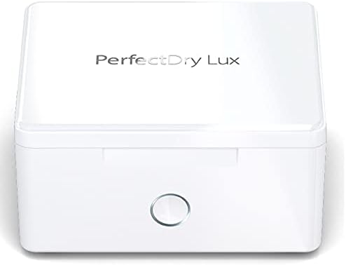 PerfectDry LUX | World's Fastest Hearing Aid Dryer, Dehumidifier Accessory | UV-C Ultraviolet Light Box Kit | Removes Sweat & Moisture from Hearing Aids, Wireless Earbuds, Ear Amplifiers