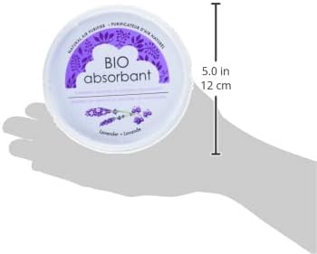 ATTITUDE Bio Absorbant Air Purifier with Activated Carbon, Plant- and Mineral-Based, Absorbs Odors, Vegan, Lavender, 8 Ounces