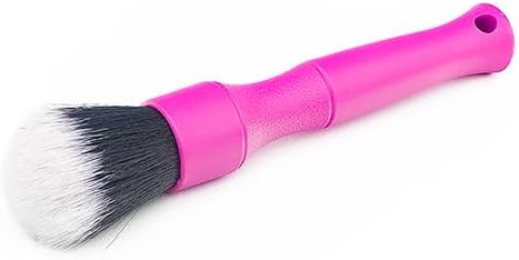Detail Factory - Synthetic Detailing Brush Set - Long & Short Brush - Ultra-Soft Interior Car Cleaning Brushes for, Screens, Emblems, & Tight Spaces - Pink
