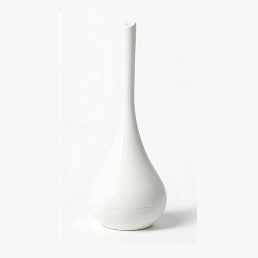 White Toilet Brush and Holder Set,Modern Bathroom Decor Closed Toilet Bowl Brush Household Cleaning Brush for Bathtub