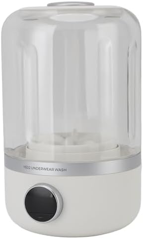 Mini Washing Machine,10W Portable Washer, Silent Powerful Compact Washer for Underwear, Socks, Baby Clothes, Travel, Camping RV, Type C Charging One Button Operation